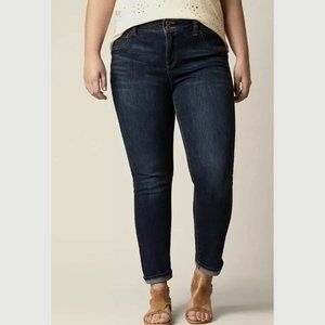 Lucky Brand Emma Straight Jeans Plus Size 18w X 29 Dark Wash
